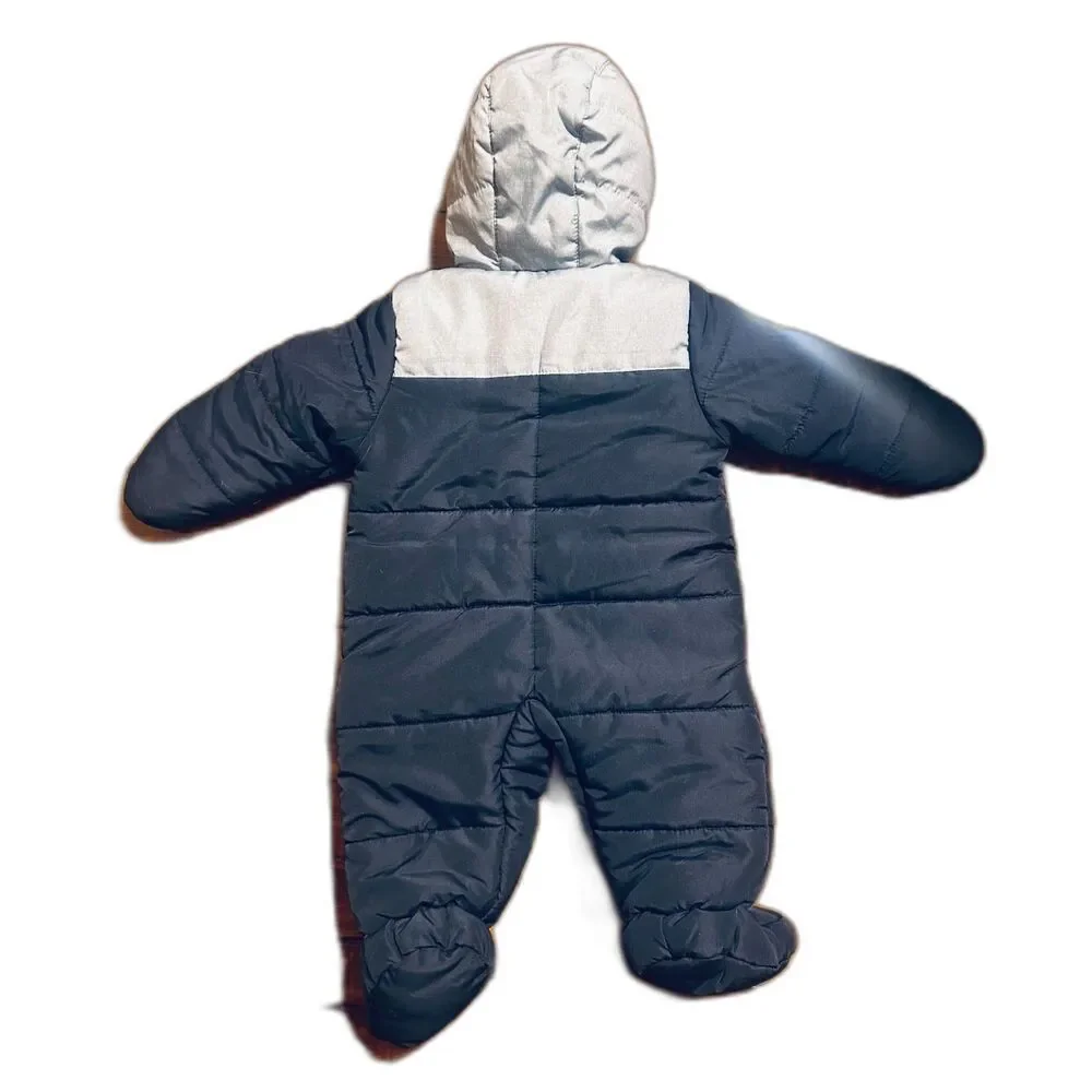 OshKosh B'Gosh Infant One-Piece Cozy Sherpa-Lined Hood Snowsuit Pram 6-9 mos.